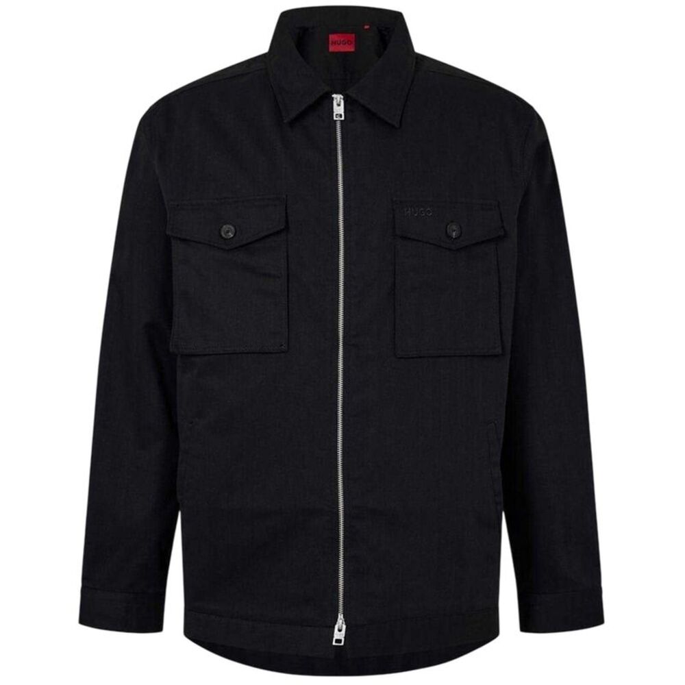 Hugo Mens Chest Pocket Shirt Jacket / Black